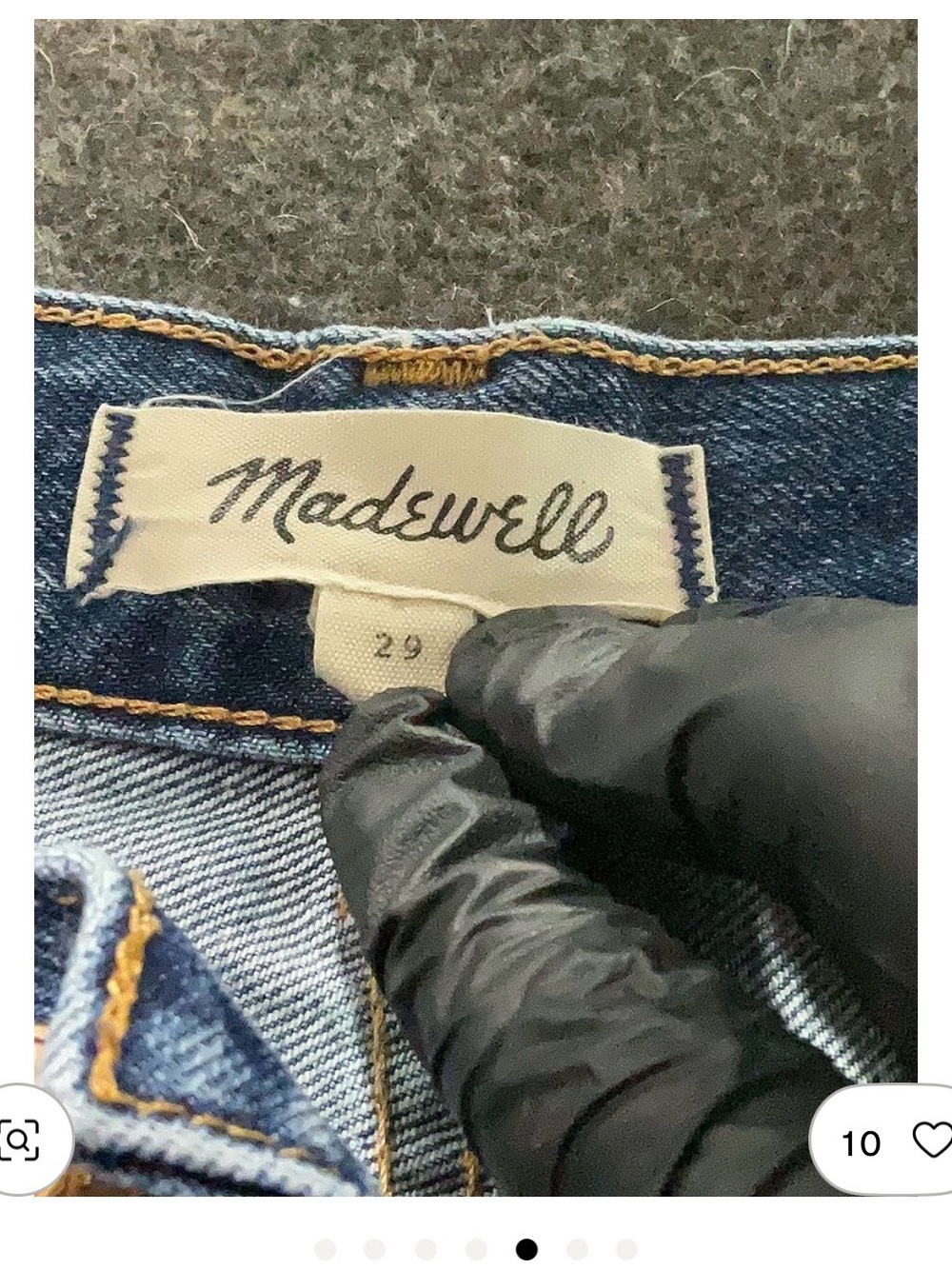 MADEWELL High-Waist Wide-Leg Jeans - Dark Blue - Picture 5 of 5